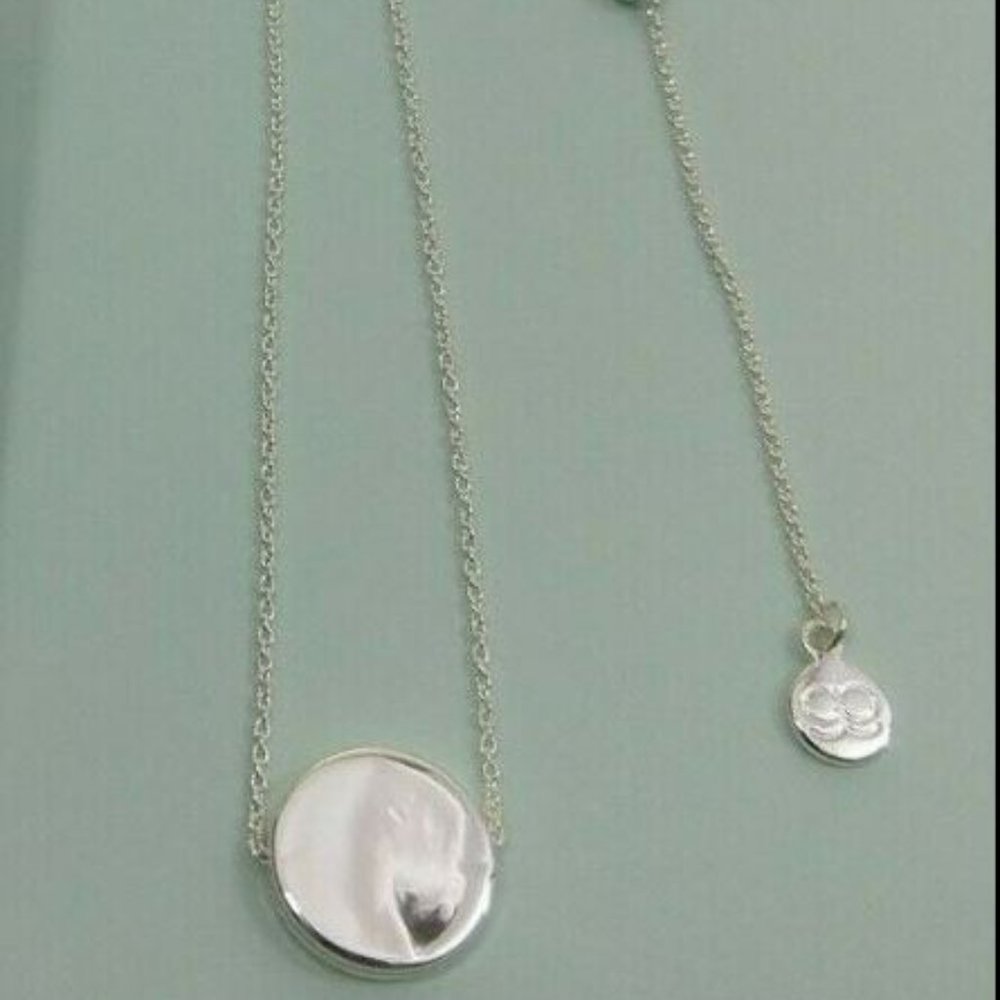 Gorjana Silver Circle Charm Necklace NEW!!